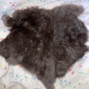 Real rabbit hide( brown in color)